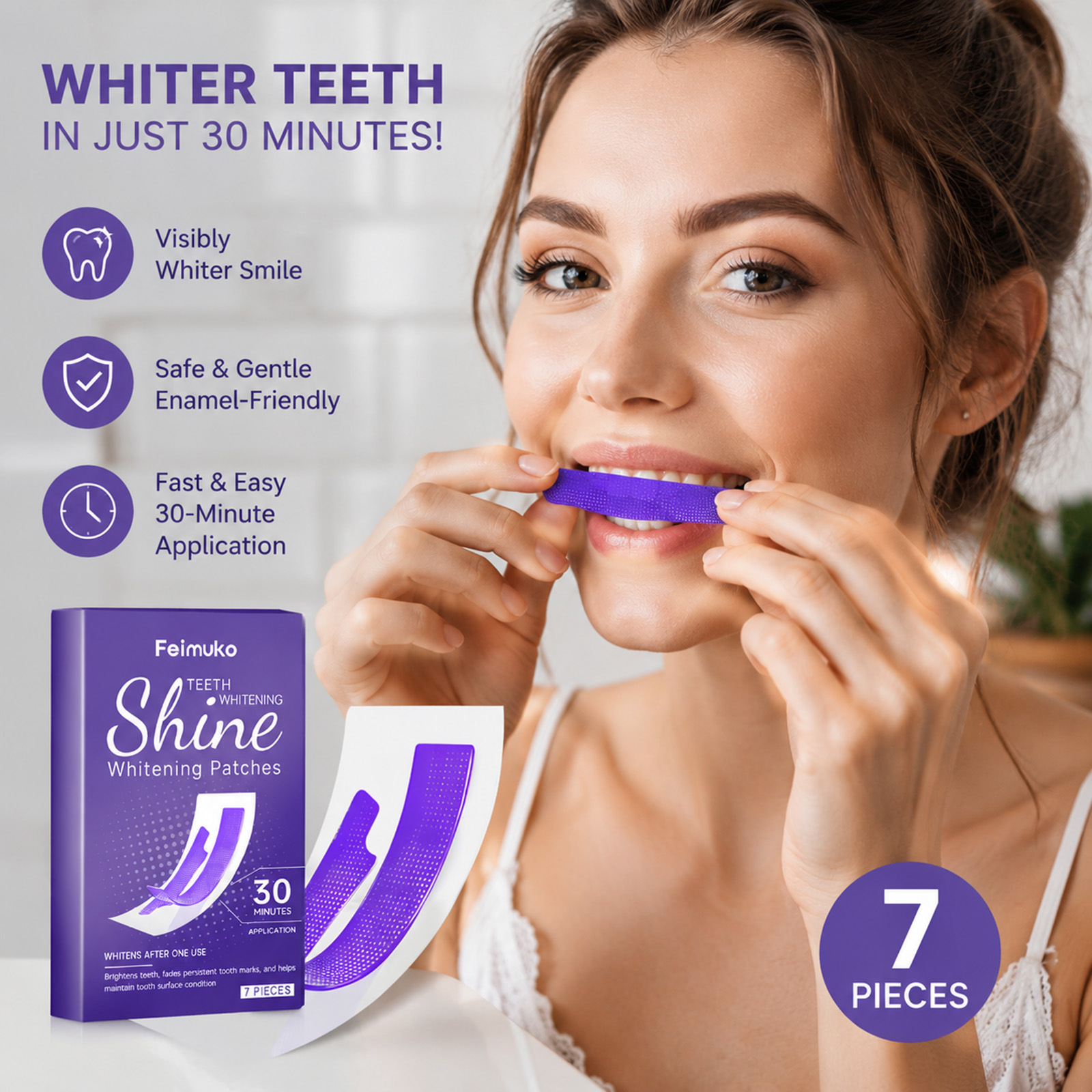 Teeth Whitening Strips - 30 minuten tandenbleekstrips verwijdering stralende glimlach