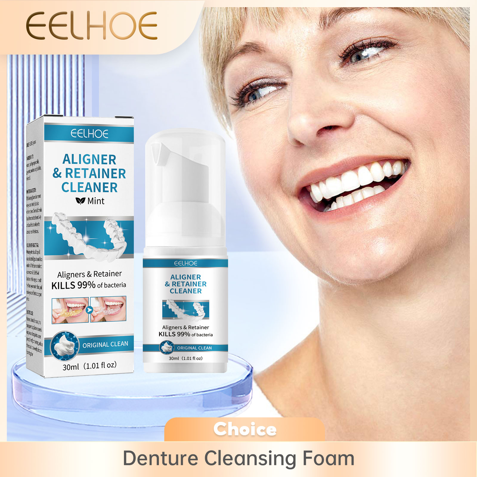 Teeth Whitening For Braces - Aligner Prothese Cleaner Schuim Diepe Reiniging