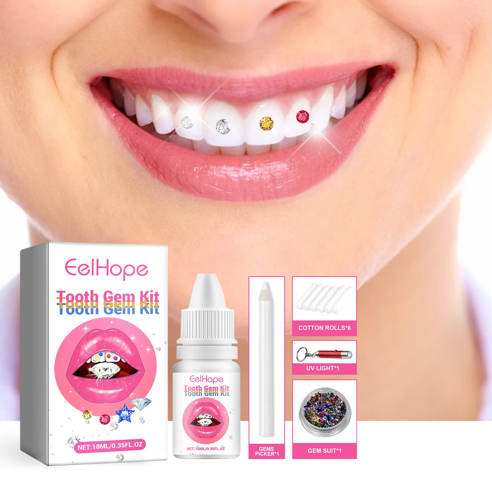 Teeth Whitening Usa - Tandjuwelen Kit DIY Transparante Edelsteen Decoratie