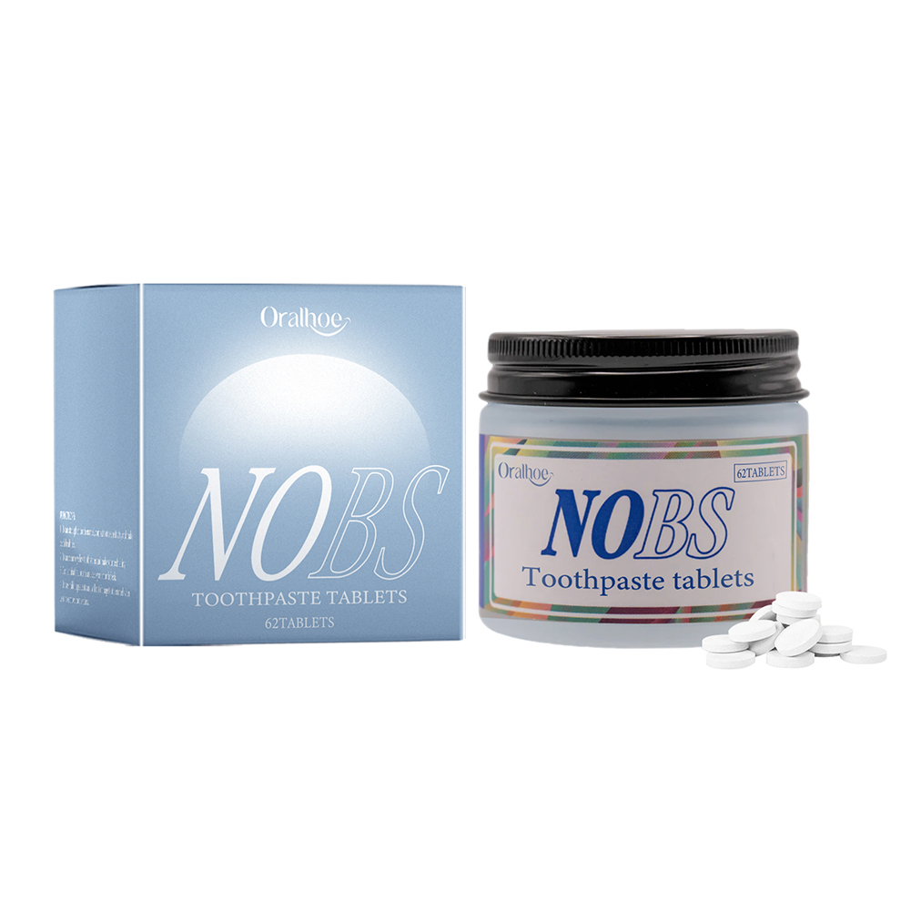 Teeth Whitening Xylitol - NOBS Tandpasta-tabletten - Nano-hydroxyapatite, bloemvrij, milieuvriendelijk