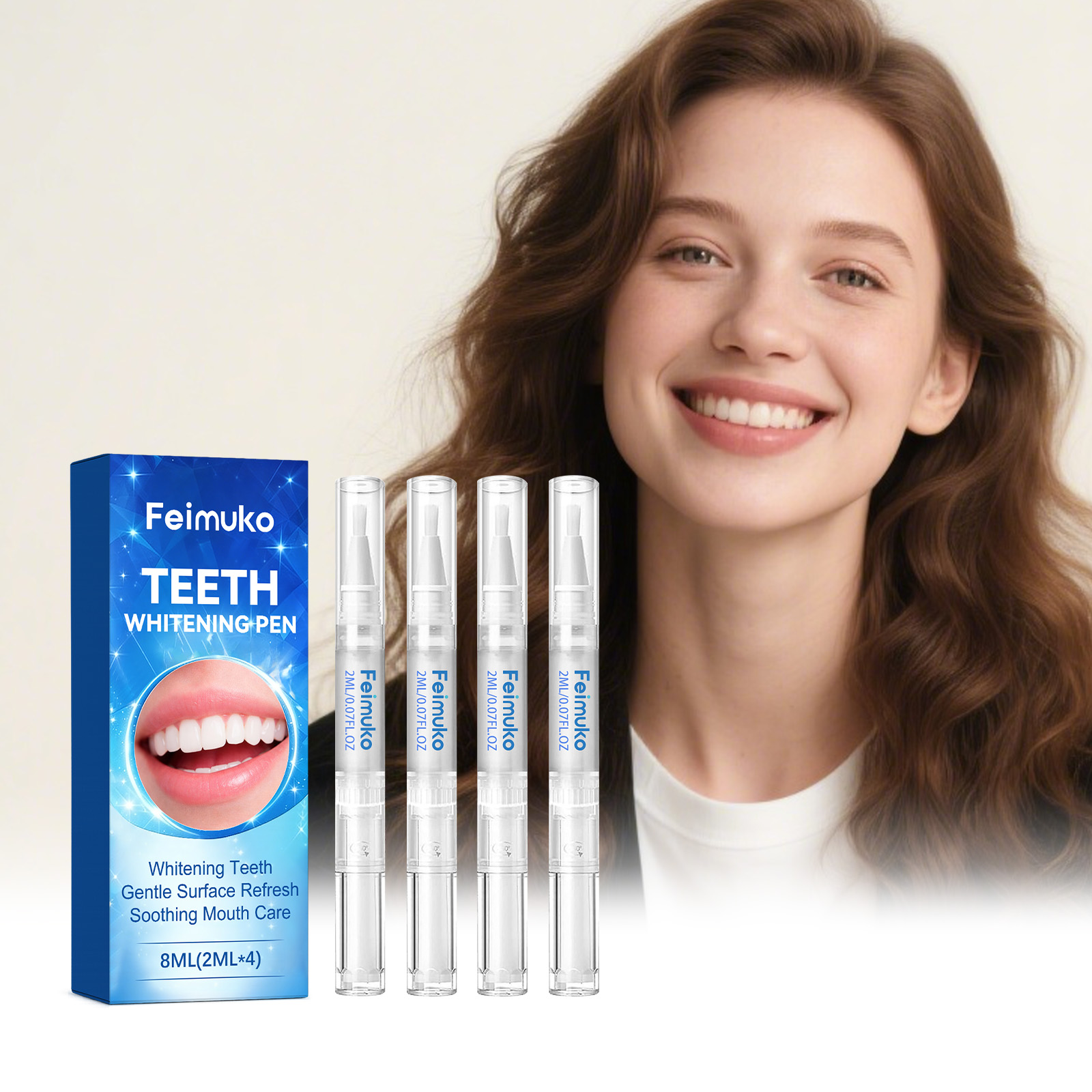Whitening Pen Bleach - 4 Stuks Tanden Whitening Gel Pen