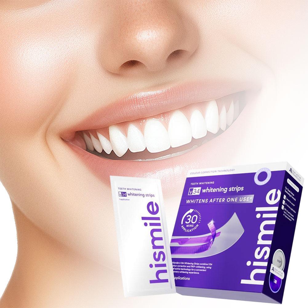 Teeth Whitening Strips - Paarse tandenbleekstrip Tandvlekkenbehandeling Tanden bleken en