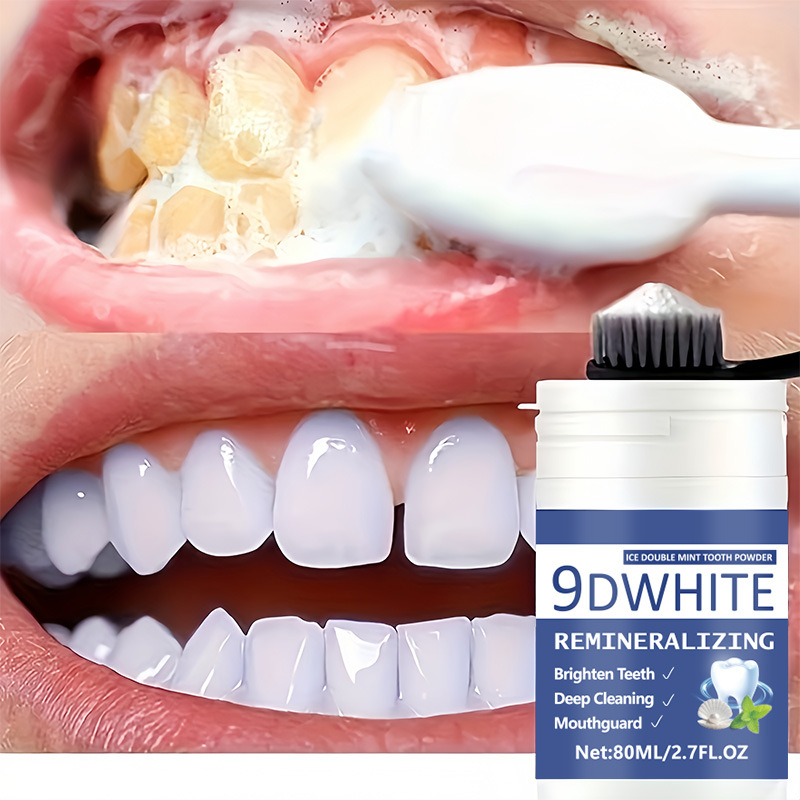 Teeth Whitening Usa - 9D Paarse Tandbleekpoeder 80ml Dieptereinigende Tandpoeder,