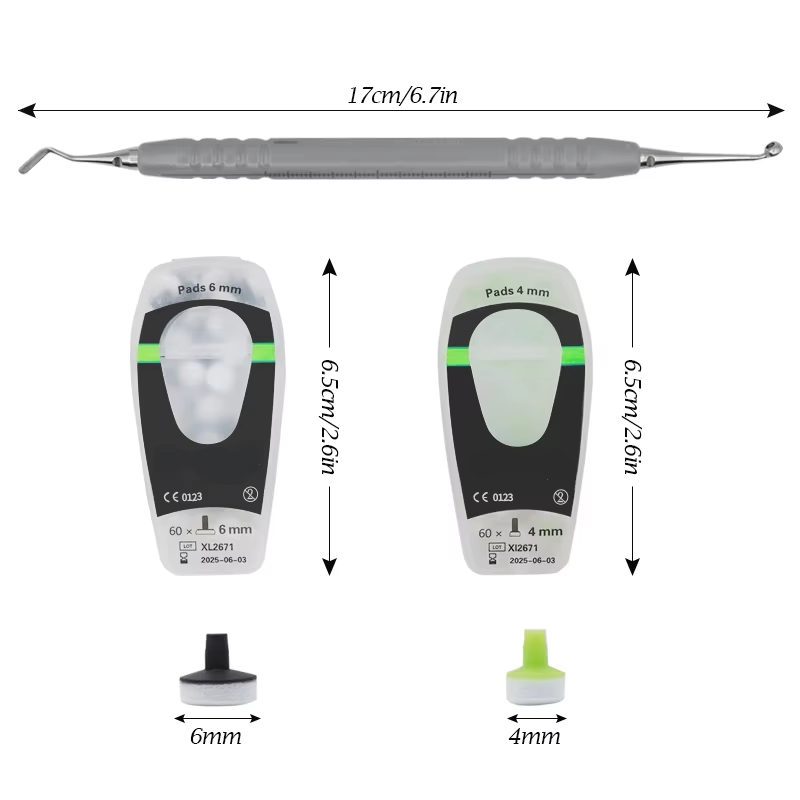 Teeth Whitening Light Kit - Tandheelkundige composietkit met schuimkussen Vormgereedschap Handvatspatel