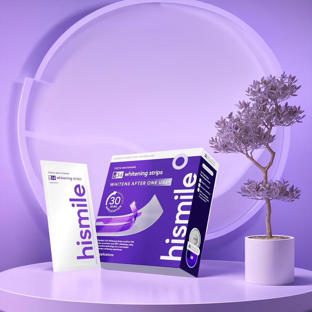 Paarse tandenbleekstrips Verwi - Teeth Whitening Strips recensie en prijs