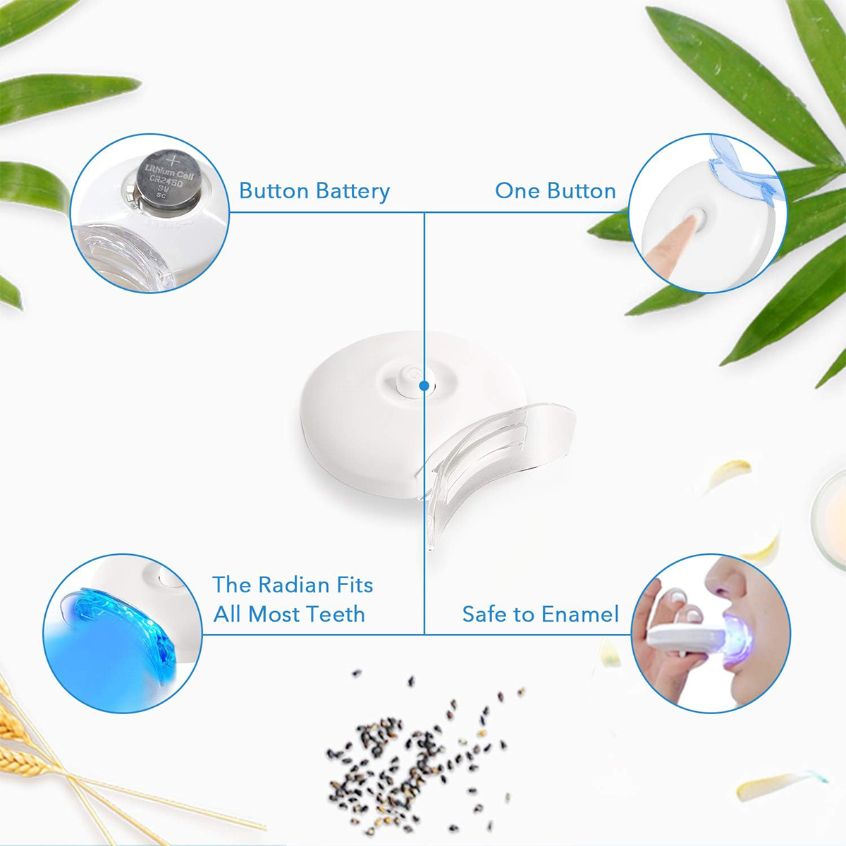 Tandenbleekset - 5X LED-lichtt - Teeth Whitening Light Kit recensie en prijs