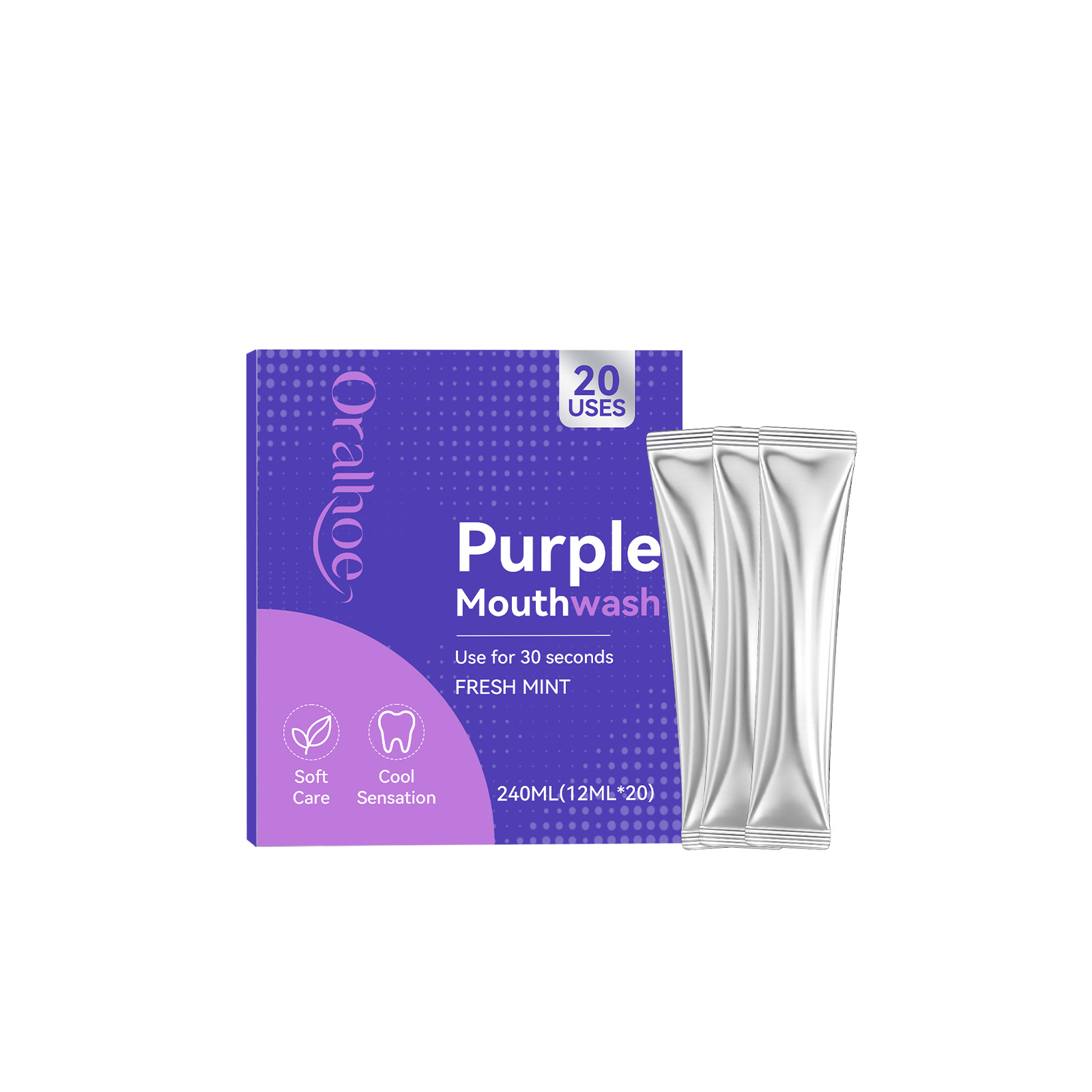 Individuele verpakking Paarse  - Teeth Whitening Xylitol recensie en prijs