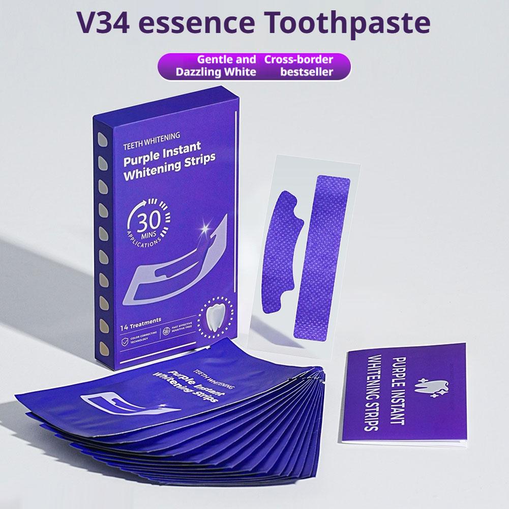 V34 Tandbleekstrips - Emaille- - Teeth Whitening Strips recensie en prijs