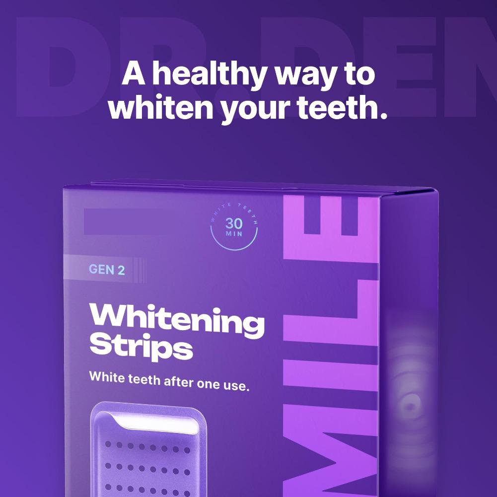 Paarse formule tandenbleekstri - Teeth Whitening Strips recensie en prijs