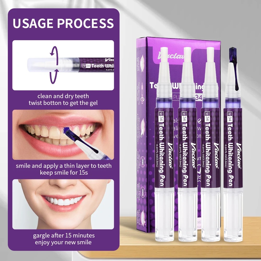 Vaclav V34 Paarse tandenbleekg - Teeth Whitening Xylitol recensie en prijs